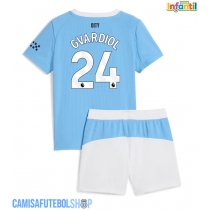 Camisa de time de futebol Manchester City Josko Gvardiol #24 Replicas 1º Equipamento Infantil 2025-26 Manga Curta (+ Calças curtas)